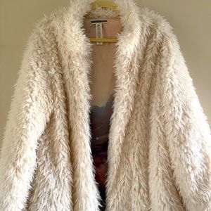 White Faux Fur Jacket